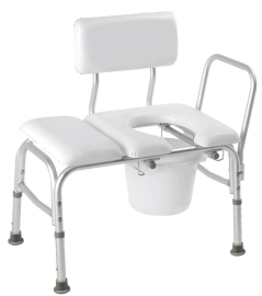 Padded Transfer Bench w/ Commode