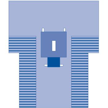 Laparotomy Surgical T-Drape with Instrument Pad